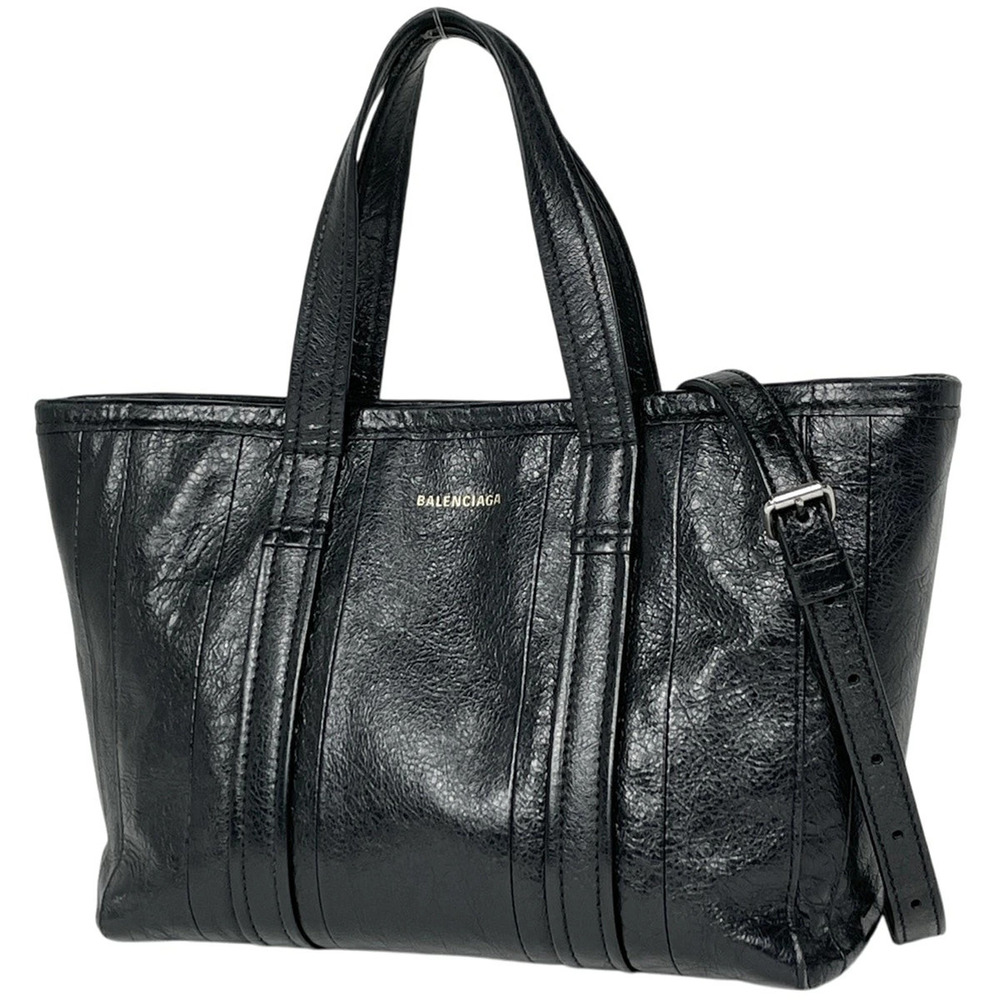 Balenciaga East West Bag Handbag Leather Black
